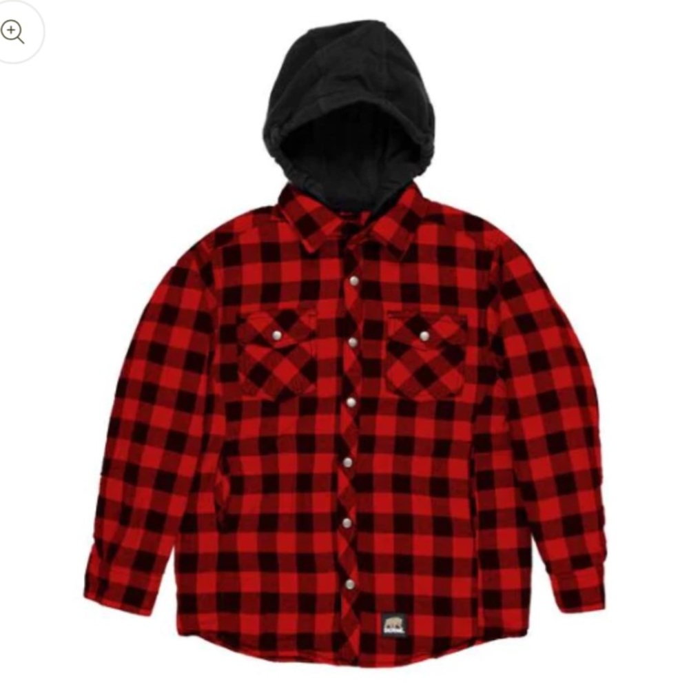 Berne® Youth Flannel Hooded Jacket BSH78